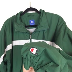VINTAGE Green Champion Windbreaker